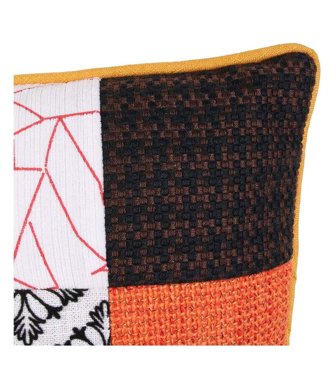 Coussin patchwork en tissu déhoussable 40x40 cm-4
