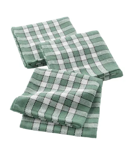 Lot de 3 Serviettes de Table Traditio 45x45cm Vert Cèdre