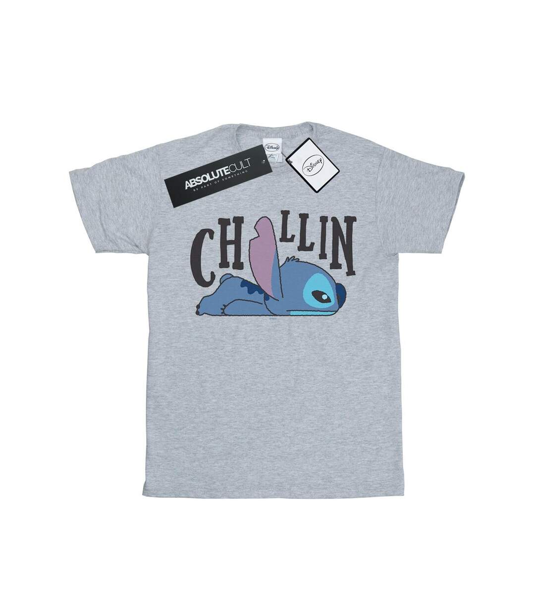 Disney Femmes/Les femmes Lilo And Stitch Chillin Cotton Boyfriend T-Shirt (Gris sportif) - UTBI49490-1