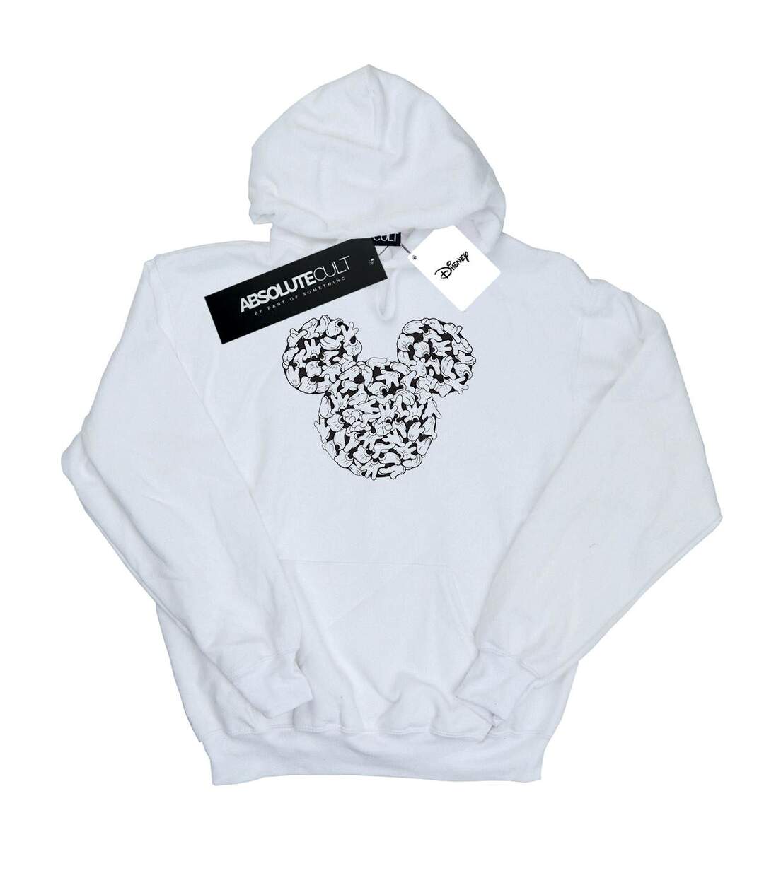 Disney - Sweat à capuche MICKEY MOUSE HEAD OF HANDS - Femme (Blanc) - UTBI11402-1