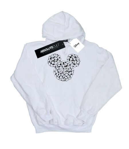 Disney - Sweat à capuche MICKEY MOUSE HEAD OF HANDS - Femme (Blanc) - UTBI11402