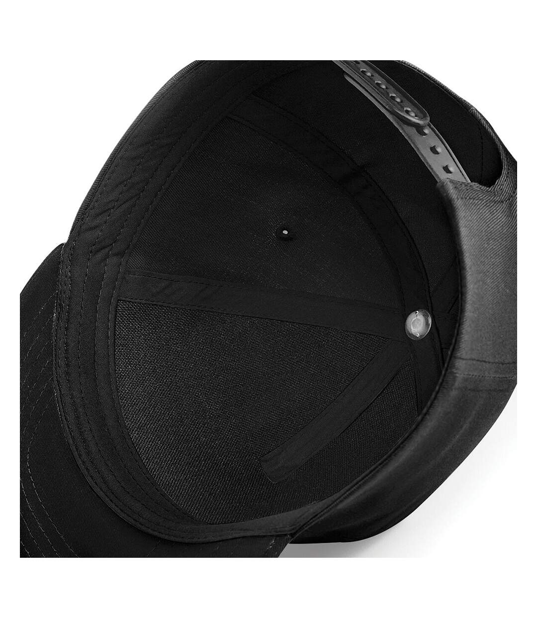 Youth Unisex Retro Snapback Cap Black Fuchsia Beechfield-2