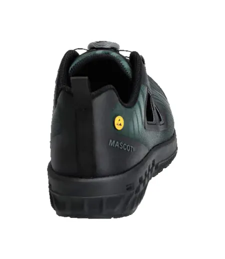 Mens Logo Safety Shoes Forest Green Black Mascot