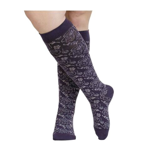 Wide Calf Graduated Compression Socks 20-30 mmhg with Merino Wool