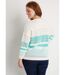 Pull manches 3/4 ajouré mélange coton-2