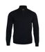 Sweat-shirt col zippé - Homme - NB121 - noir