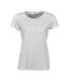 Womens/ladies roll sleeve cotton t-shirt white Tee Jays-1