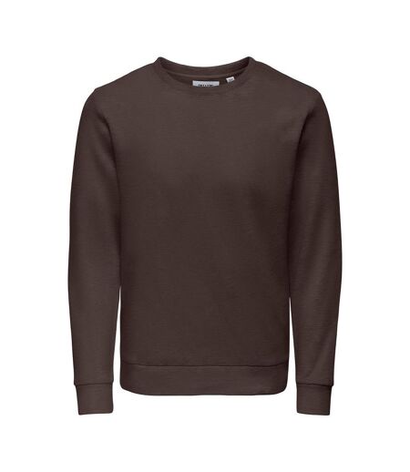 Sweat marron foncé homme only & sons chase