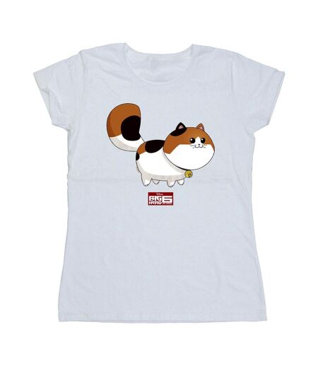 Disney - T-shirt BIG HERO BAYMAX KITTEN POSE - Femme (Blanc) - UTBI13466
