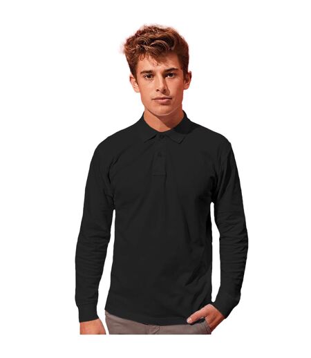 Asquith & Fox Mens Classic Fit Long Sleeved Polo Shirt (Black) - UTRW4811