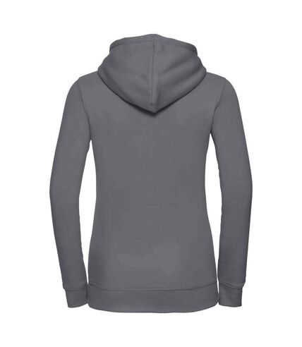 Womens/ladies authentic hoodie convoy grey Russell