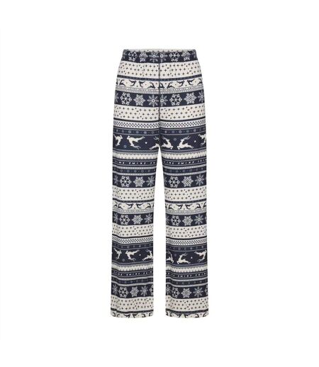 Bas De Pyjama Motif/style Renne Femme Bleu Marine Skims