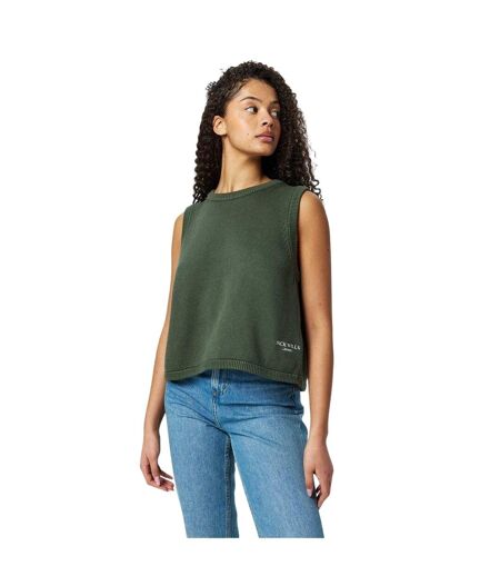 Débardeur Motif/style Logo Brodé Femme Vert Kaki Jack Wills