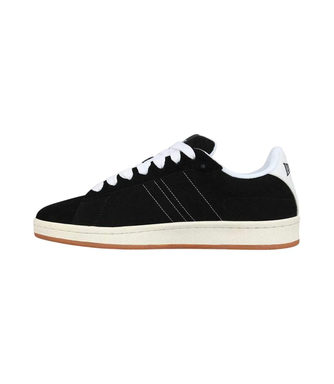 Mens Kensal Leather Trainers Black White Lonsdale-2