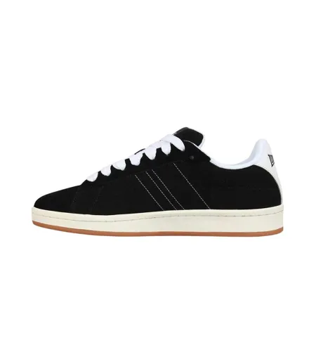 Mens Kensal Leather Trainers Black White Lonsdale