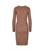 Robe Motif/style Côtelé Femme Kaki Foncé Urban Classics-2