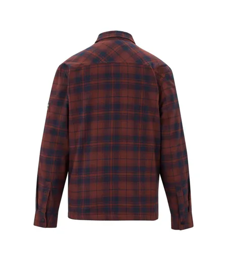 Chemise Motif/style À Carreaux Spennith Shacket Homme Bleu Marine Pourpre Regatta
