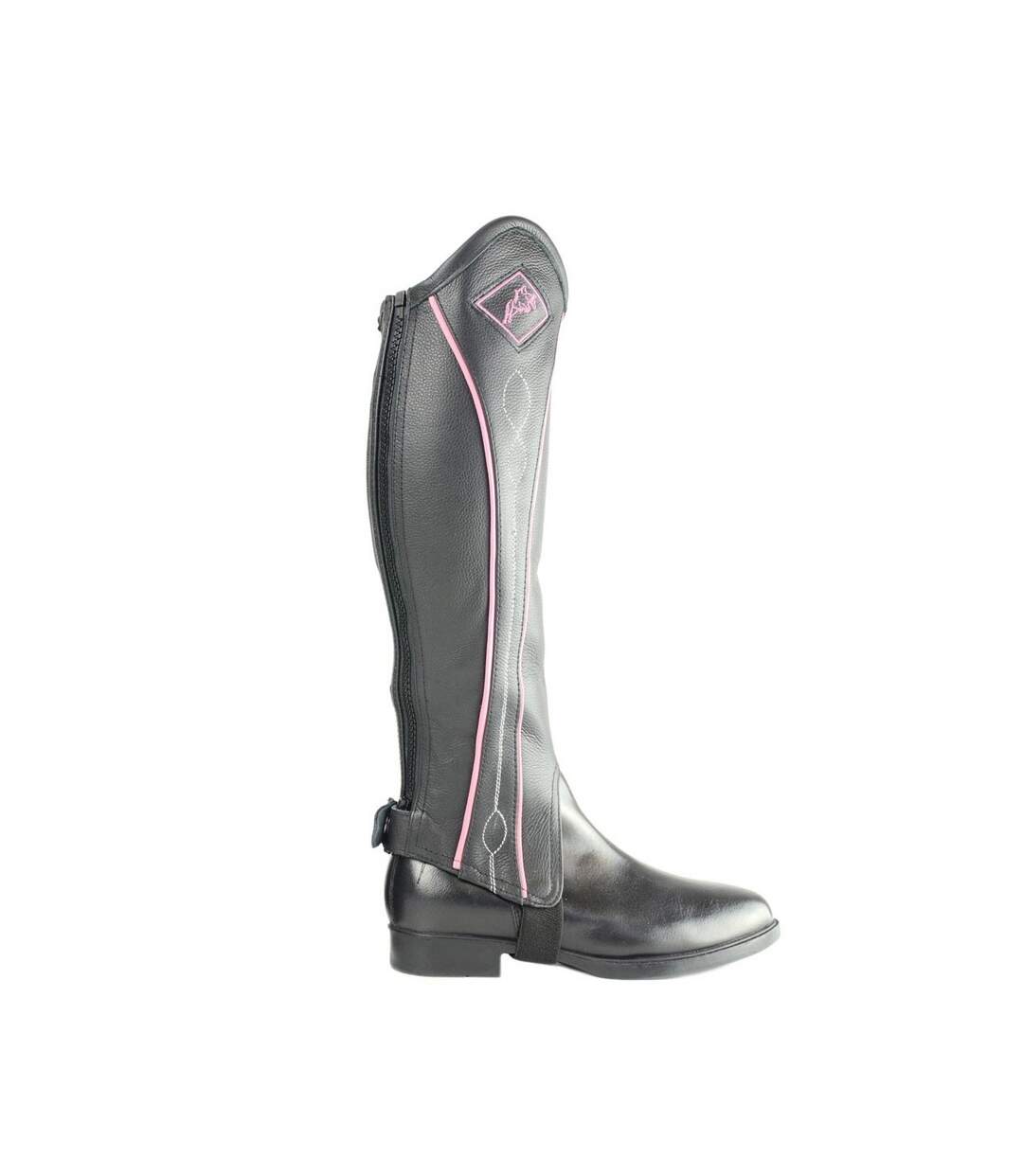 Chaps Adulte Noir Rose HyLAND-2
