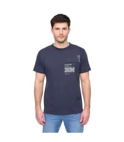 Mens trentflax t-shirt dark navy Duck and Cover
