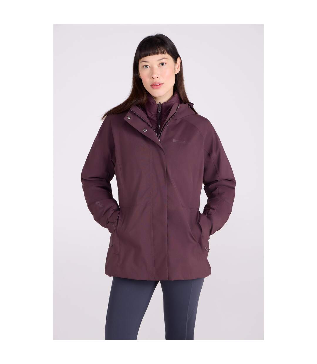 Doudoune Matelassée Alaskan Femme Bordeaux Foncé Mountain Warehouse-1
