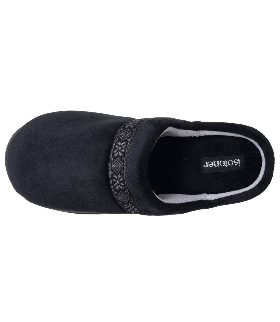Isotoner Chaussons Mules femme microvelours mousse à mémoire forme talon 3,7 cm-2