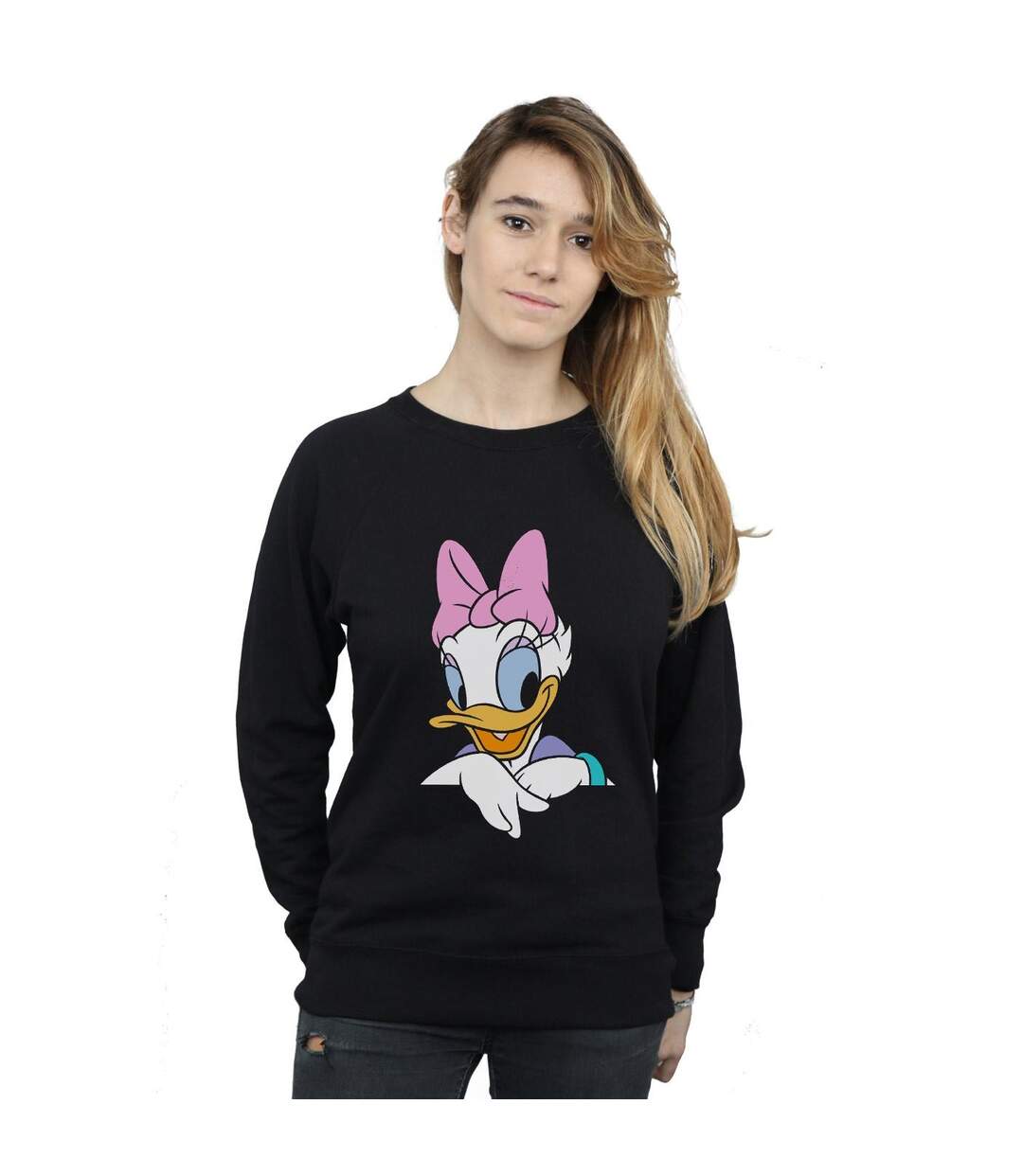Disney Sweatshirt Daisy Duck Big Portrait - Femmes/Ladies (Noir) - UTBI28187-2