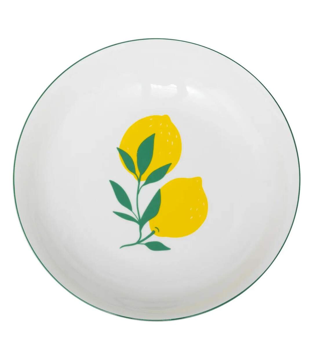 Lot de 6 Assiettes Creuses Citrons 20cm Multicolore-1