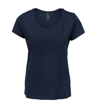 Womens/ladies Danbury Pique Short Sleeve T-shirt Navy Nimbus