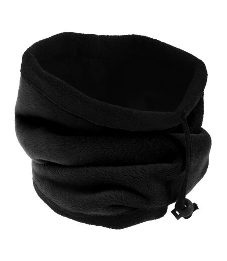 FLOSO Womens/Ladies Multipurpose Fleece Neckwarmer Snood / Hat (Black) - UTSK239