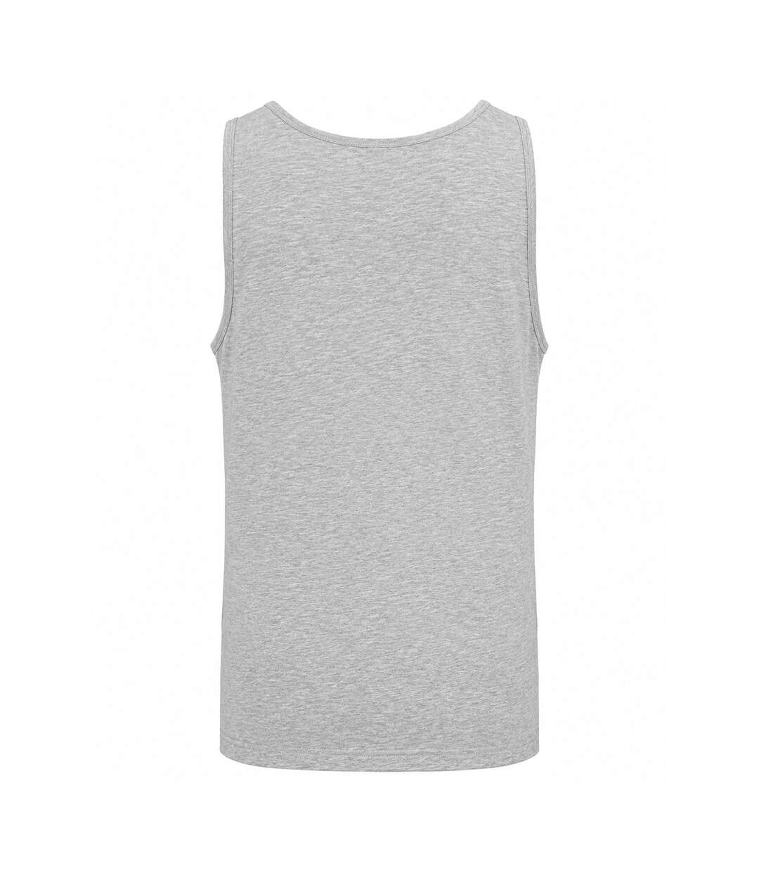 Débardeur Sans Manches Homme Gris Chiné Build Your Brand-3