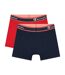 Pack Of 2  Mens Cotton Blend Boxer Shorts  Black Red Champion-2
