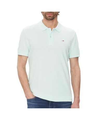 Polo turquoise homme tommy hilfiger slim essential - l