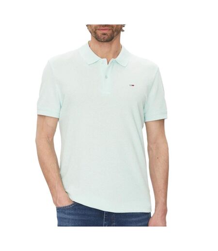 Polo turquoise homme tommy hilfiger slim essential - l