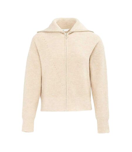 Cardigan Décontracté Motif/style Côtelé Femme Crème Miso