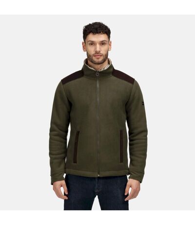 Mens Full Zip Fleece Jacket Dark Khaki Regatta Professional
