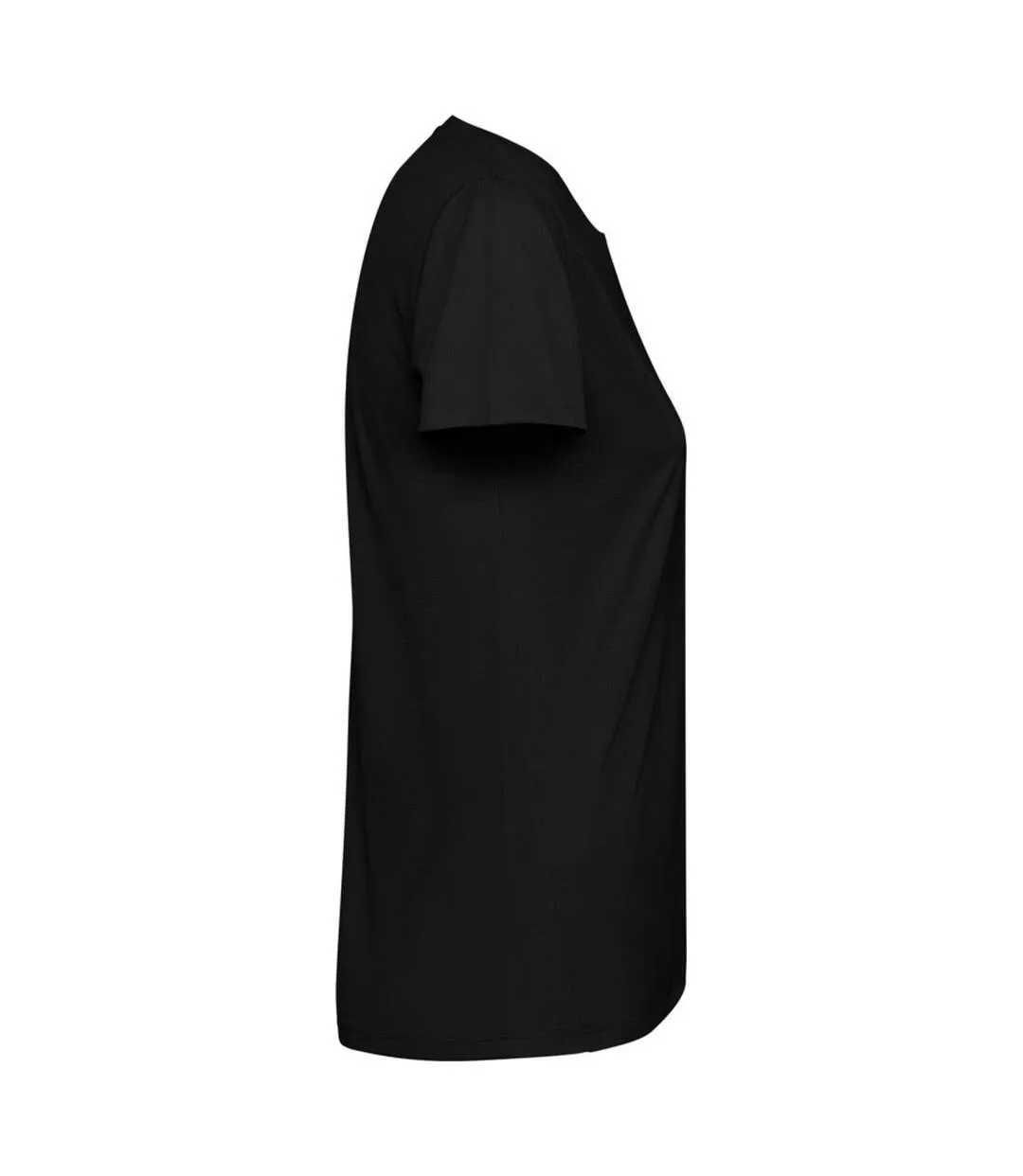 Womens/ladies Estoril Short-sleeved T-shirt Solid Black Roly-3