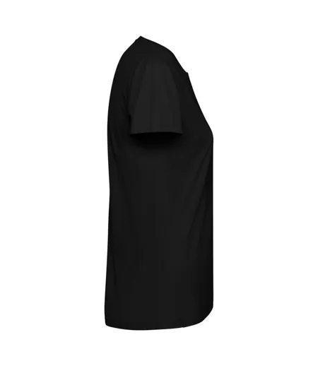 Womens/ladies Estoril Short-sleeved T-shirt Solid Black Roly