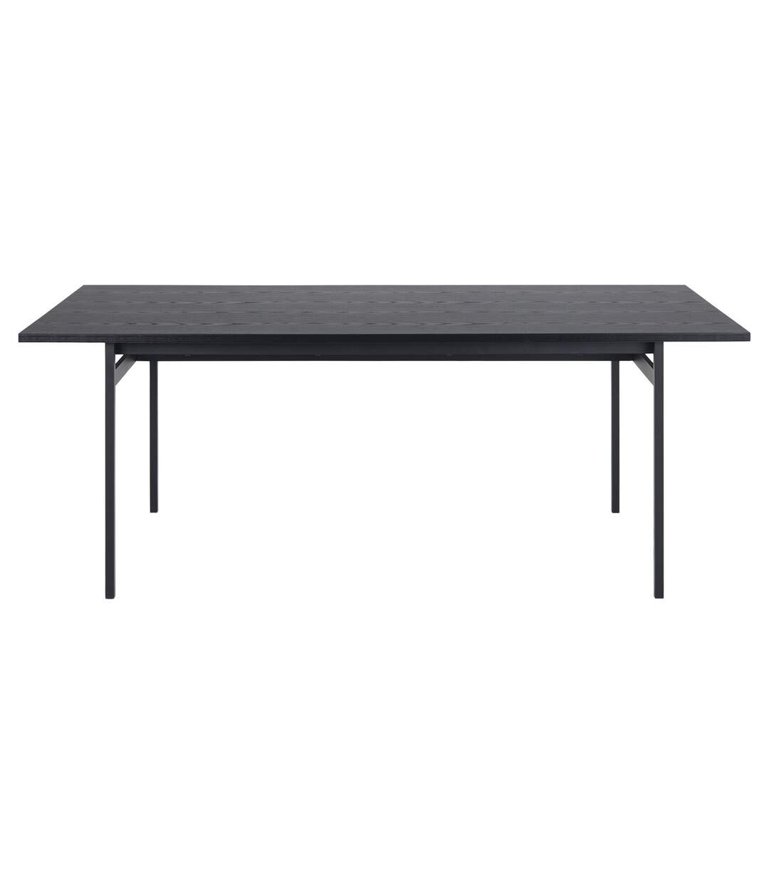 Table à manger en mélaminé et Métal 4 à 6 convives - L. 200 cm - Noir-3