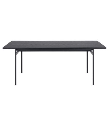 Table à manger en mélaminé et Métal 4 à 6 convives - L. 200 cm - Noir