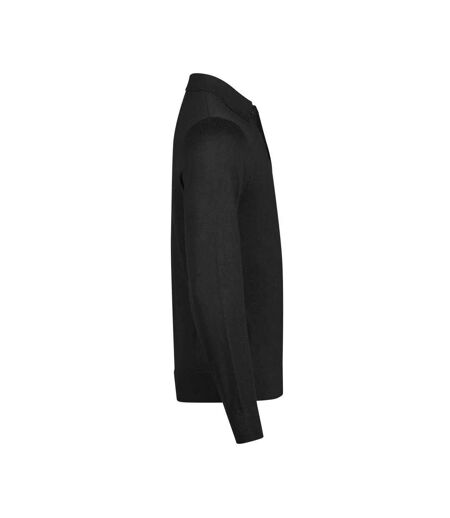 Polo Manches Longues Homme Noir Tee Jays