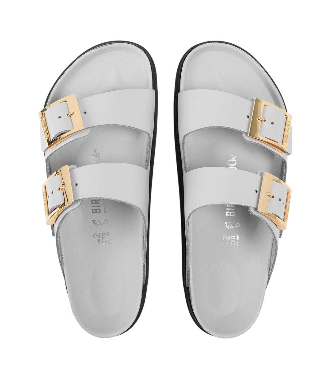 Sandales Motif/style Gouttelettes Arizona Femme Beige Gris Birkenstock-3