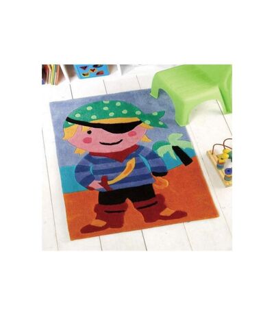 Pirate floor rug 100cm x 70cm multicoloured Generic