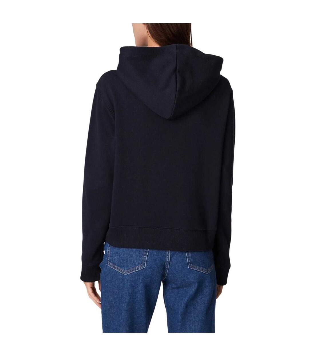 Sweat À Capuche Motif/style Logo Brodé Femme Bleu Marine Tommy Hilfiger-2