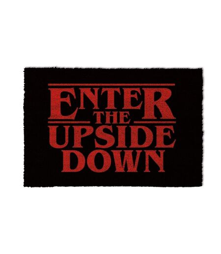 Stranger Things Enter The Upside Down Door Mat (Black/Red) (One Size)