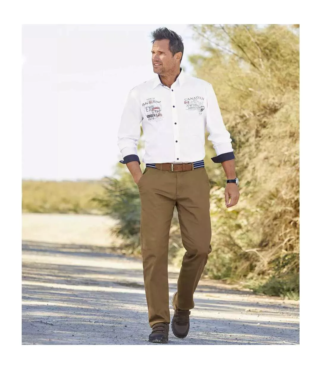 Chino homme marron clair Atlas For Men-3