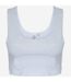 Womens/ladies fashion crop top white/white SF