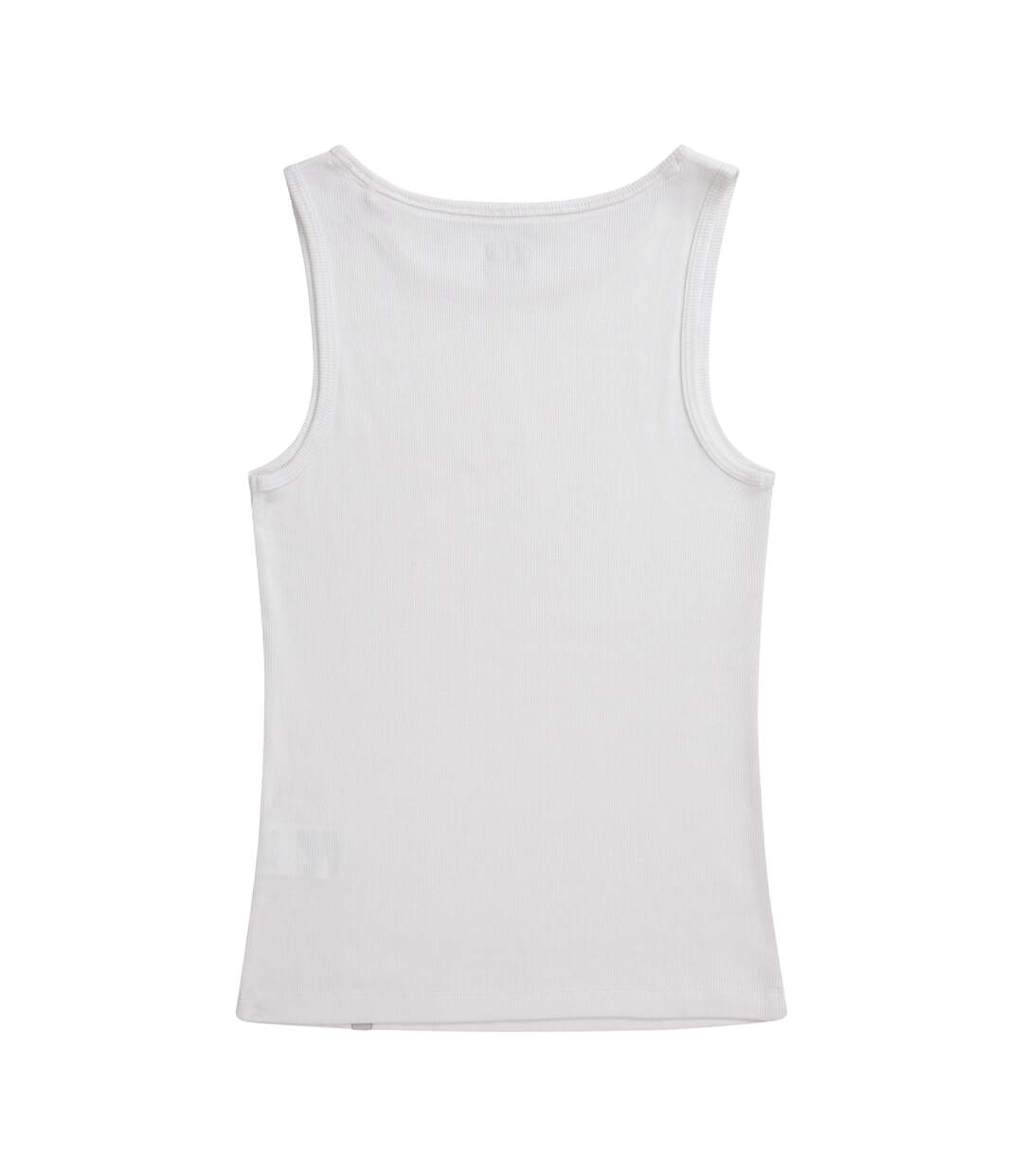 Womens/ladies ribbed organic tank top white Animal-2