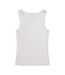 Womens/ladies ribbed organic tank top white Animal-2