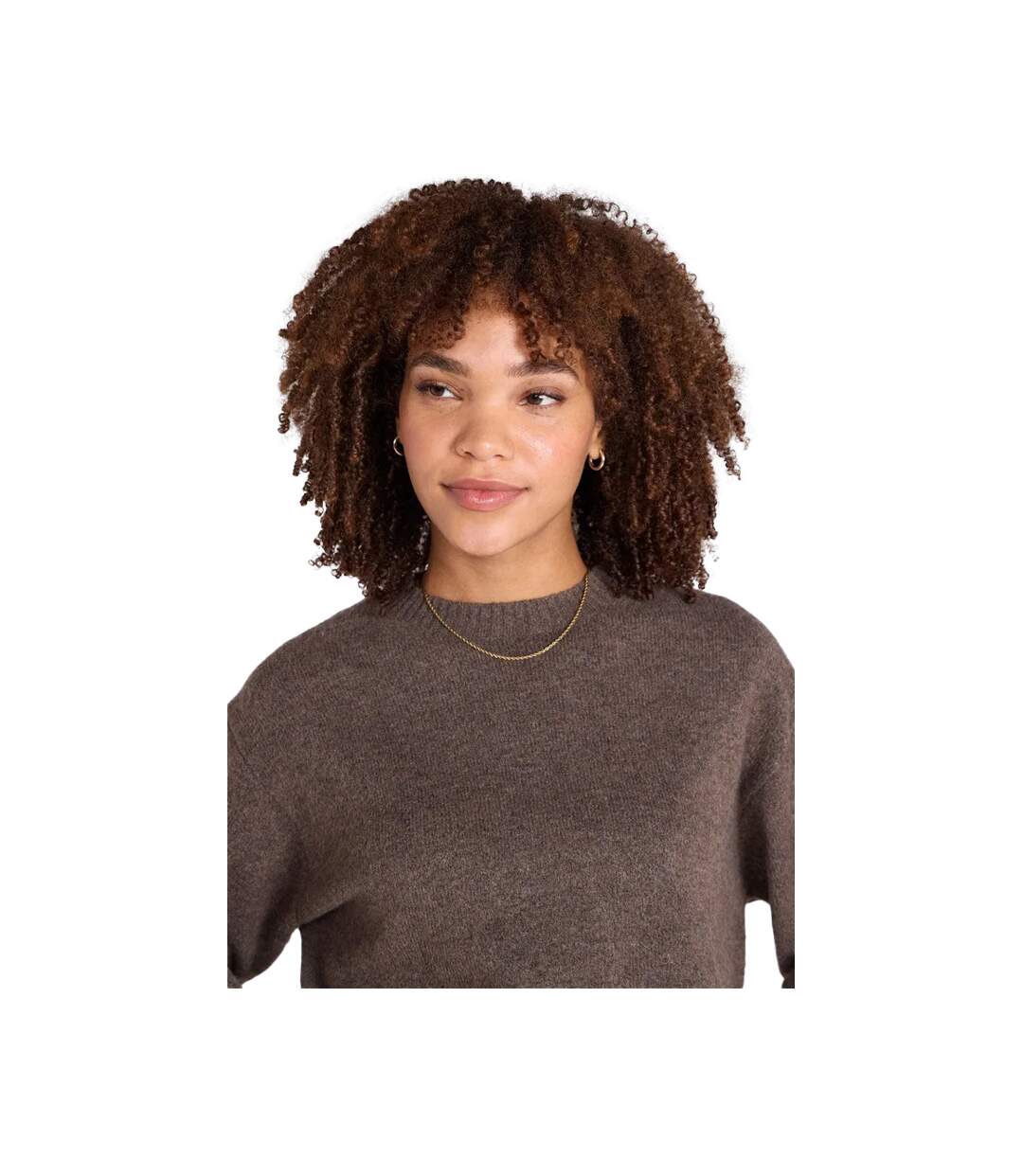 Womens/ladies Fluffy Jumper Brown Animal-4