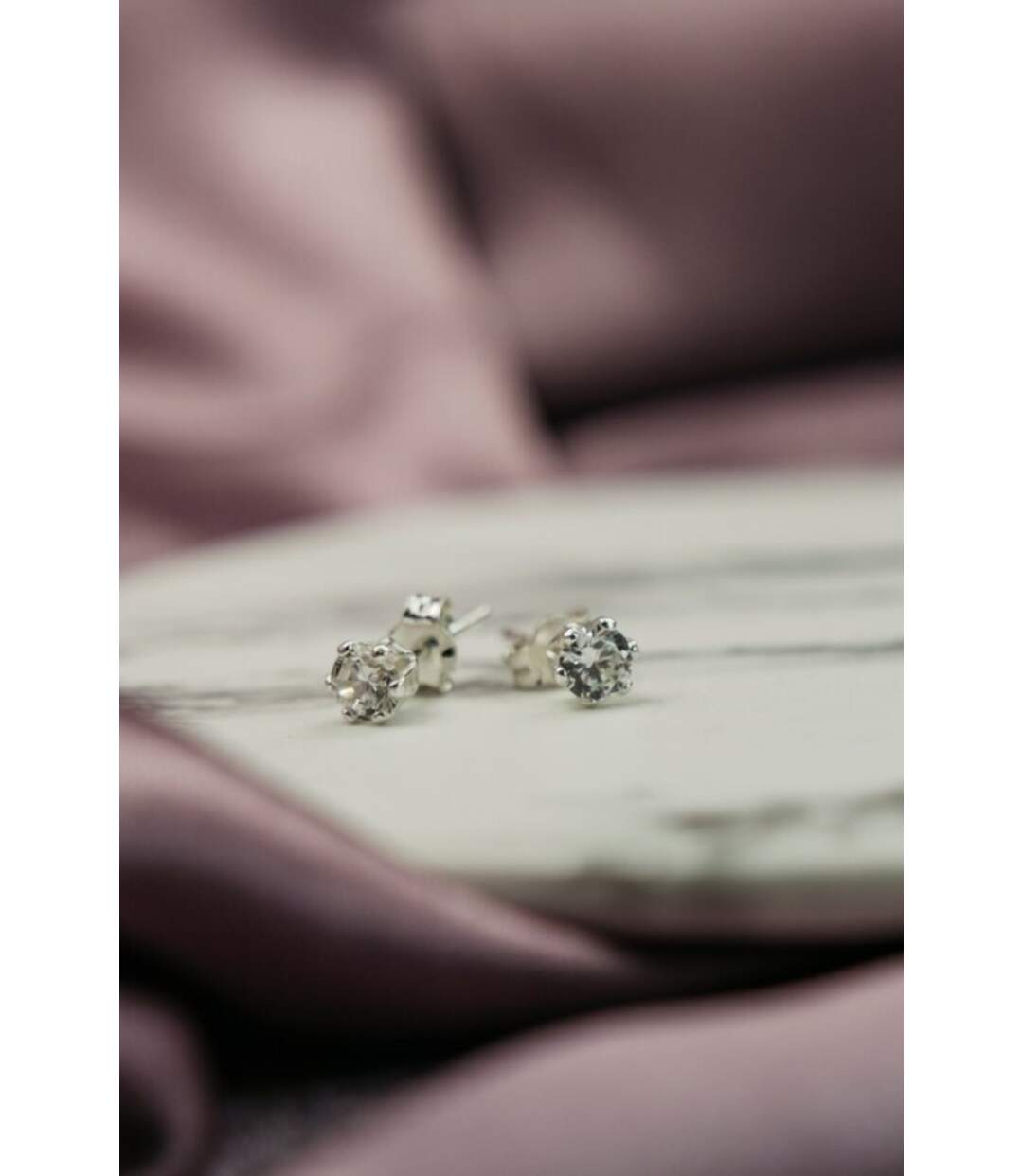 925 Silver Large Unisex Round Zircon Minimalist Dainty Studs Earrings-2
